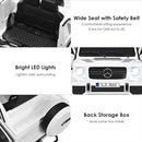 Costzon Ride on Car, Licensed Mercedes-Benz Maybach, 12V Battery Powered Vehicle Toy w/ 2 Motors, Remote Control, 3 Speeds, Lights, Horn, Music, Aux, Storage, Truck, Electric Car for Kids (White) by TinyTreasures Baby Boutique