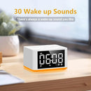 【3 in 1】 Sound Machine Dual Alarm Clock Night Light White Noise Machine 27 Sleeping Sounds for Adults Kids Precise 32 Level Volume Sleep Timer Memory Function Digital Clock with 30 Wake Up Sounds by TinyTreasures Baby Boutique
