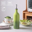 Sweejar Large Ceramic Olive Oil Dispenser Bottle, Opaque Oil Cruet Protects Oil to Reduce Oxidation, Storage Oil, Vinegar, Soy Sauce & Other Liquids, Pack of 1, 24 Fl Oz (Gradient Green) by CozyNest Decor