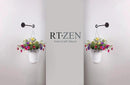 RTZEN Plant Hangers Outdoor or Indoor - Wrought Iron Metal Hanger Indoor Hook - Heavy Duty Wall Bracket Hooks for Hanging Plants Baskets Lanterns Wind Chimes - 2 Pack (Black Swirl Hooks) by GreenHaven Gardens