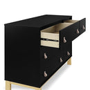 GAP babyGap Legacy 6 Drawer Dresser with Leather Pulls and Interlocking Drawers - Greenguard Gold Certified, Ebony/Natural by TinyTreasures Baby Boutique