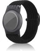 Kids Bracelet Compatible with AirTag, GPS Kid Tracker Holder Braided Wristband for Apple Air Tag, 2022 Upgraded Nylon Adjustable Anti Lost Airtag Watch Band for Kids Children Elders (black) by TinyTreasures Baby Boutique