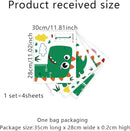 Dinosaur Self-adheve Vinyl Nursery Wall Decal Baby Growth Chart Sticker for Bedroom Play Room by CozyNest Decor