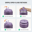 13.5oz Soup Thermo for Hot Food Kids with Buckle Lid Insulated Vacuum Food Jar Wide Mouth Leakproof Stainless Steel Lunch Container -Purple by TinyTreasures Baby Boutique