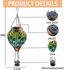 2PC Hot Air Balloon Solar Lantern with 2PC Shepherd Hook, Flickering Flame Hanging Solar Lanterns Outdoor Lights Waterproof Lanterns Decorative Garden Patio Yard Party Decor (Sunflower) by GreenHaven Gardens