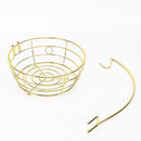 Livabber Countertop Fruit Basket Bowl with Banana Hanger, Modern Standing Fruit Vegetable Bowl Storage, with Banana Tree Holder for Kitchen Dinning Table (Round Metal, Gold) by CozyNest Decor