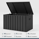 PURPLE LEAF Outdoor Deck Box 120 Gallon Waterproof Lockable Storage Box Container with Lid Deck Organization for Patio Cushions Side Table Pool Accessories Garden Tools, Gray by GreenHaven Gardens