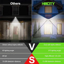 HMCITY Solar Lights Outdoor 120 LED with Lights Reflector and 3 Lighting Modes, Motion Sensor Wall Lights,IP65 Waterproof Solar Powered for Garden Patio Yard (Back Button 2Packs, Daylight White) by GreenHaven Gardens