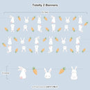 Cheerland Bunny Garland Party Decorations Cute Rabbit Carrot Banner Hanging Streamer for Girls Kids Birthday Baby Shower Classroom Home Office Decor Easter Garden Animal Tea Parties Supplies 2pcs by CozyNest Decor