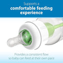 Dr. Brown’s Natural Flow Level 2 Narrow Baby Bottle Silicone Nipple, Medium Flow, 3m+, 100% Silicone Bottle Nipple, 6 Count by TinyTreasures Baby Boutique