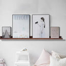 AZSKY Floating Picture Ledge 36 Inch Wall Mount Floating Shelves Long Wood Floating Book Shelves for Kids Room Wall Shelves for Bathroom Decor Deep Walnut Set of 2 by CozyNest Decor