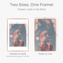 Homeforia 14x22 Picture Frame Rose Gold, High End Metal 14x22 Poster Frames with Mat 12x16 inch Photo, 14 x 22 Rose Gold Frame Matted to 12 by 16 Print, 22x14 Frame, Tempered Glass, Wall Kit, Set of 1 by CozyNest Decor