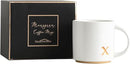 COLLECTIVE HOME - Monogram Ceramic Mugs, 15 oz Golden Initial Coffee Cups, Elegant Alphabet Tea Mugs, Elegant Personalized Mug with Gift Box, Luxurious Cups for Office and Home (x) by CozyNest Decor