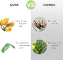 Orange Artificial Tulips, 2 Bundles 14Pcs, Fake Tulips Artificial Flowers, 2 x 2.4 Inch Large Flower Head Big Tulip, Easter Valentine's Day Mother's Day Home Decoration Flowers by CozyNest Decor