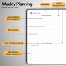 Undated Daily Planner – 3-Month A5 Productivity Organizer with Full Page Per Day, Hourly Schedule, Goal Setting, Habit Tracker, Weekly & Monthly Pages – Hardcover Time Management Notebook (Orange) by TinyTreasures Baby Boutique