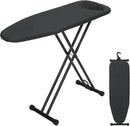 Ironing Board 43x13 with Iron Rest, RAINHOL Compact Iron Board Full Size with Thick Cover and Pad, Easy Storage Hanger with Heat-Resistant Silicone Pad, Space Saving and Height Adjustable, Black by CozyNest Decor
