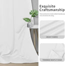 Easy-Going Blackout Curtains for Bedroom, Solid Thermal Insulated Grommet and Noise Reduction Window Drapes, Room Darkening Curtains for Living Room, 2 Panels(42x84 in, White) by CozyNest Decor