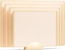 SMIRLY Plastic Cutting Board Set with Holder 4 Pieces, Non-Slip Dishwasher Safe Chopping Boards for Kitchen, Cream White by CozyNest Decor
