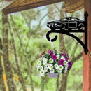 peacoblue Iron Plant Hangers Hooks for Outdoor Indoor Hanging Plants Flower Fern Pots Lantern Bird Feeder,11.8"x13.6" Weather Resistant Metal Wall Holder for Porch Garden Farmhouse(Retro Car) by GreenHaven Gardens
