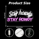 Say Howdy Stay Rowdy Neon Sign Wall Decor, Dimmable Neon Light For Man Cave Pub Beer Bar Bedroom Recreation Room Gift by GreenHaven Gardens
