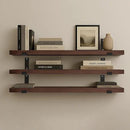 CONSDAN Floating Shelves for Wall Mounted Book Shelf Hanging Shelves Floating Bookshelf for Bedroom, Bathroom, Living Room, Kitchen USA Grown Solid Hardwood, Dark Maple 60x7.5x1.5 in (Set of 3) by CozyNest Decor
