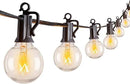 Outdoor String Light 50Feet G40 Globe Patio Lights with 52 Edison Glass Bulbs(2 Spare), Waterproof Connectable Hanging Christmas Lights for Backyard Porch Balcony Party Xmas Decor, E12 Socket, Black by GreenHaven Gardens