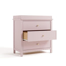 Graco Sasha 3-Drawer Chest with Changing Table Topper (Blush) – GREENGUARD Gold Certified, Nursery Bedroom Chest with Spacious Storage, Interlocking Drawer System, Pre-Installed Tracks by TinyTreasures Baby Boutique
