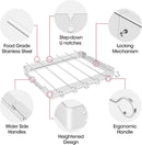 Unicook Upgraded Stainless Steel BBQ Shish Kabob Set, Large Foldable Grill Rack with 6pcs 13.5"L Barbecue Skewer, Keeps Kabobs from Sticking to the Grill Grate, 30pcs Bamboo Skewers as Bonus by GreenHaven Gardens