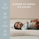 Snuggle Me® Baby Lounger Curve (0-6 Months) - Premium Organic Cotton with Foam Core, Machine-Washable Cover, Buttery-Soft & Breathable Infant Lounger with Travel Bag (30 in x 20 in x 1.9 in) - Natural by TinyTreasures Baby Boutique