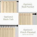 Joydeco Linen Curtains 90 Inch Length 2 Panels Set for Bedroom, Light Filtering Drapes for Living Room,Linen Blend Curtains 52 Inches Wide with Rod Pockets Back Tab (W52 x L90 Inch, Natural) by CozyNest Decor