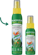 Badger Bug Spray, Family Friendly All Natural Mosquito Repellent w/Organic Essential Oils, Great Smelling Citronella Spray, Effective for 3 Hours, Deet-Free Vegan Insect Repellent, 4 fl oz, 2-Pack by TinyTreasures Baby Boutique