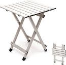 SUNNYFEEL Folding Camping Table - Lightweight Aluminum Portable Picnic Table, 18.5x18.5x24.5 Inch for Cooking, Beach, Hiking, Travel, Fishing, BBQ, Indoor Outdoor Small Foldable Camp Tables by GreenHaven Gardens