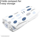 Encasa XO Ironing Mat/Pad (Large 48"x28") with 3mm Padding & Silicone Iron Rest for Steam Pressing on Tabletop or Bed - Heat Resistant, Portable, Quilting & Travel Blanket - Blue Moon by CozyNest Decor