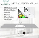 Garbage Disposal SinkTop Air Switch Kit with Long Button,Brass Made Cover,Brushed Nickel by CozyNest Decor