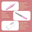 Baby Grooming Kit, Baby Essentials for Newborns, Portable Baby Care Kit, Contains Baby Nail Clippers, Baby Comb, Baby Brush, Baby Ear Wax Removal Tool and More (10 in 1) (Pink) by TinyTreasures Baby Boutique
