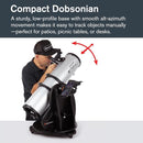 Celestron StarSense Explorer 150AZ App-Enabled Telescope – 150mm Tabletop Dobsonian with Smartphone Dock & StarSense App – iPhone & Android Compatible – Easy-to-Use for Beginners by TinyTreasures Baby Boutique