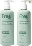FREY Concentrated Liquid Laundry Detergent | Formulated for Sensitive Skin & HE Washers | Removes Stains Effectively | 50 Loads per Bottle (2-pack Cedar Grove) by CozyNest Decor