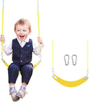 Swing Set for Kids with 66” Chain-Play Swing for Adults with Stainless Steel Mental Taiangle Ring-Suitable for Family Backyard-Play Swing Set (AB010002-7) by TinyTreasures Baby Boutique