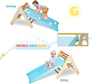 GOME Toddler 5IN1 Play Gym with Ramp & Detachable Arch, Indoor Climbing Triangle Set for Sliding or Rocking by TinyTreasures Baby Boutique