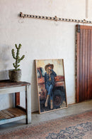 Denim Cowgirl by the Rusted Truck