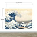 The Great Wave off Kanagawa by Katsushika Hokusai Wall Mural.