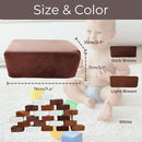 Wonder Space Plush Foam Blocks - Nursery Building & Stacking Toys for Toddlers Boys & Girls, Soft Smooth Velvet Cover, Early Education Gross Motor Skills & Brain Development (24 Bricks, Nougat) by TinyTreasures Baby Boutique