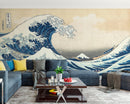 The Great Wave off Kanagawa by Katsushika Hokusai Wall Mural.