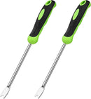 Hand Weeder Tool Garden Weeding Tool Gardening Weeder Tool with Ergonomic Handle, Stainless Steel Garden Lawn Farmland Transplant Gardening Plant Tool（2 Pronged Fork, 2 Pieces） by GreenHaven Gardens