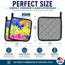Flower Pot Holder Set of 2 Heat Resistant Quilted Hot Pads 7.5 x 7.5 Inch, Insulated Kitchen Trivets for Cooking & Baking