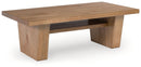 Kristiland - Rectangular Cocktail Table - Light Brown