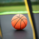 14Ft Trampoline With Basketball Hoop Inflator And Ladder (Inner Safety Enclosure) - Green by HouseOfZazla