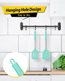 Pack of 2 Silicone Solid Turner, Non Stick Slotted Kitchen Spatulas, High Heat Resistant BPA Free Cooking Utensils, Ideal Cookware for Fish, Eggs, Pancakes(Green) by CozyNest Decor
