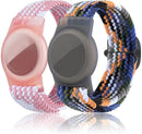 2 Pack Kids Bracelet Compatible with AirTag, GPS Kid Tracker Holder Braided Wristband for Apple Air Tag, 2022 Upgraded Nylon Adjustable Anti Lost Airtag Watch Band for Kids Children Elders by TinyTreasures Baby Boutique
