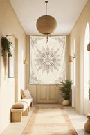 FORATER Floral Bohemian Tapestry, Flower Aesthetic Indian Wall Hanging Boho Tapestries Mandala Room Decor Tapestry for Bedroom Living Room Dorm (Flaxen, 82L x 61W) by CozyNest Decor